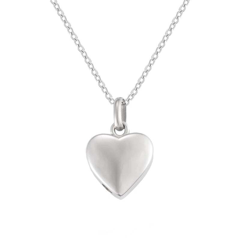 Heart Urn Necklace for Ashes Custom Engraved Stainless Steel Cremation Jewelry
