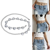 Love-Heart Waist Chain for Women Pants Chain Belt Casual Belly Chain