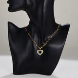 Love Heart Stainless Steel Pendant Necklace Women Jewelry Gift