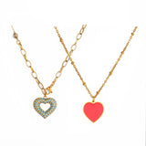 Love Heart Stainless Steel Pendant Necklace Women Jewelry Gift