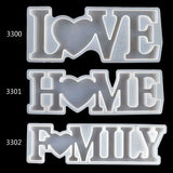 Love Home Family Silicone Mold Epoxy Resin Molds