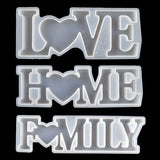 Love Home Family Silicone Mold Epoxy Resin Molds