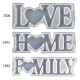 Love Home Family Silicone Mold Epoxy Resin Molds