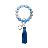 Love Keychain Silicone Beads Bracelet Keychain Ring for Women