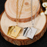 Love Letter Envelope Pendant Necklace Locket Necklace