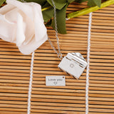 Love Letter Envelope Pendant Necklace Stainless Steel Jewelry for Valentine
