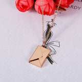 Love Letter Envelope Pendant Necklace Stainless Steel Jewelry