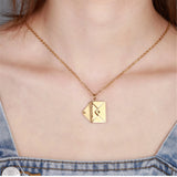 Love Letter Envelope Pendant Necklace Stainless Steel Valentine Gift