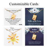 Love Letter Envelope Pendant Necklace With Rose Stainless Steel Jewelry