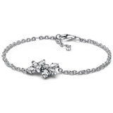 925 Sterling Silver Shooting Star Double Chain Bracelet Bangle