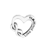 Love Mum Heart Charm 925 Sterling Silver Beads Fits Charms Bracelet