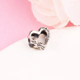 Love Mum Heart Charm 925 Sterling Silver Beads Fits Charms Bracelet