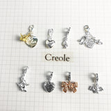 Sterling Silver Music Treble Clef Bow Witch Bat Ornament Heart Mum Charm Pendant