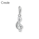 Sterling Silver Music Treble Clef Bow Witch Bat Ornament Heart Mum Charm Pendant