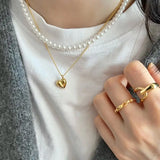 Love Necklace Sterling Silver Clavicle Chain Pendant