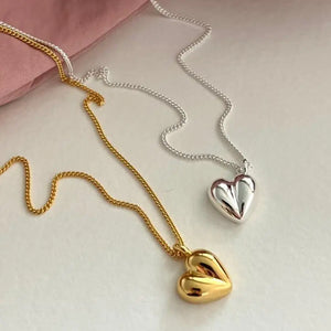 Love Necklace Sterling Silver Clavicle Chain Pendant
