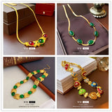 Retro Palace Style Love Necklace Art Personalized Jewelry