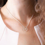 Love Necklace Gesture Necklace Disc Couple Girlfriend Pull Hook Gesture Gift