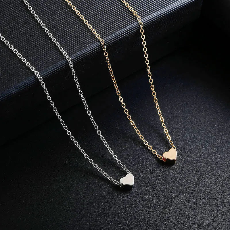 Love Pendant Necklace Female Heart Necklace Personality Collarbone Chain
