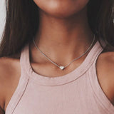 Love Pendant Necklace Female Heart Necklace Personality Collarbone Chain