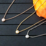 Love Pendant Necklace Titanium Steel Rose Pendant Party Wedding Necklace