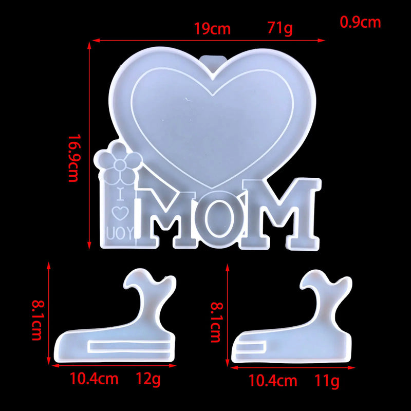 Love Photo Frame Epoxy Resin Mold DIY Mother's Decoration Mold