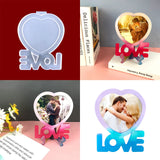 Heart Shape Photo Frame Silicone Mold for Resin Crafts