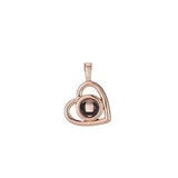 Heart-Shaped Love Picture Pendant Necklace