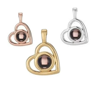 Heart-Shaped Love Picture Pendant Necklace