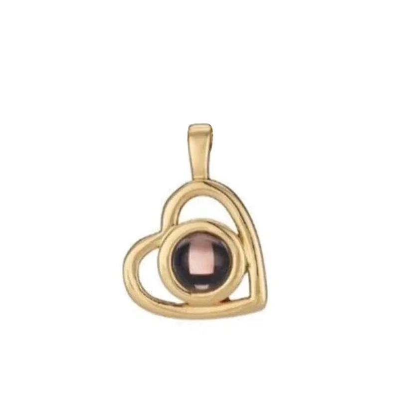 Heart-Shaped Love Picture Pendant Necklace