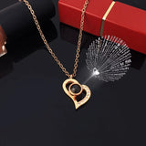 Love Projection Necklace With Rose Box For Girlfriend Valentine Present