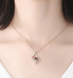 Love Projection Necklace With Rose Box For Girlfriend Valentine Present