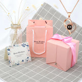 Love Projection Necklace With Rose Box For Girlfriend Valentine Present