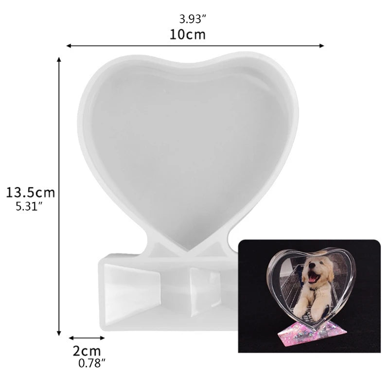 Love Rectangle Photo Frame Epoxy Resin Mold