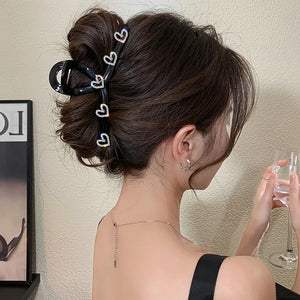 Elegant Rhinestones Hair Clip for Women Acrylic Hair Clamp