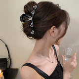 Elegant Rhinestones Hair Clip for Women Acrylic Hair Clamp