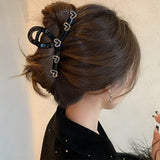 Elegant Rhinestones Hair Clip for Women Acrylic Hair Clamp