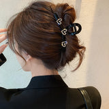 Elegant Rhinestones Hair Clip for Women Acrylic Hair Clamp
