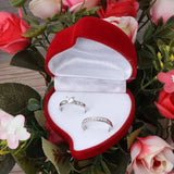 Love Rose Double Ring Box Pendant Box Ring Organizer