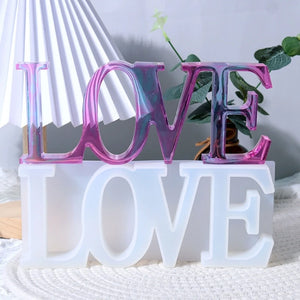 Love Silicone Resin Mold Desk/Wall Sign Craft Supply