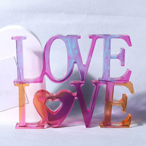 Love Silicone Resin Mold Desk/Wall Sign Craft Supply