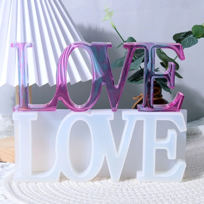 Love Silicone Resin Mold Desk/Wall Sign Craft Supply