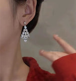 Snowflake Christmas Ear 925 Silver Earring