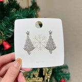 Snowflake Christmas Ear 925 Silver Earring