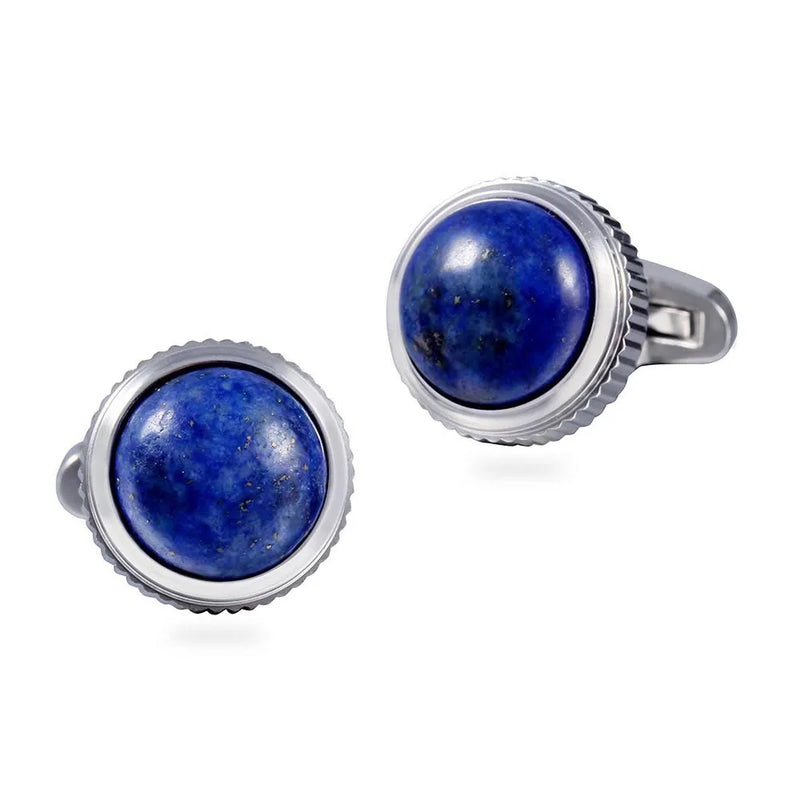 Wedding Gemstone Stainless Steel Tuxedo Shirt Cufflinks
