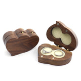 Wood Wedding Walnut Engagement Ring Holder Box