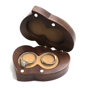 Wood Wedding Walnut Engagement Ring Holder Box