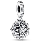 Family Daughter Heart Angel Wings Bell Pendant Charm 925 Sterling Silver Bead