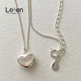 Romantic Love Heart Necklace Gift for Her 925 Sterling Silver Never Fade