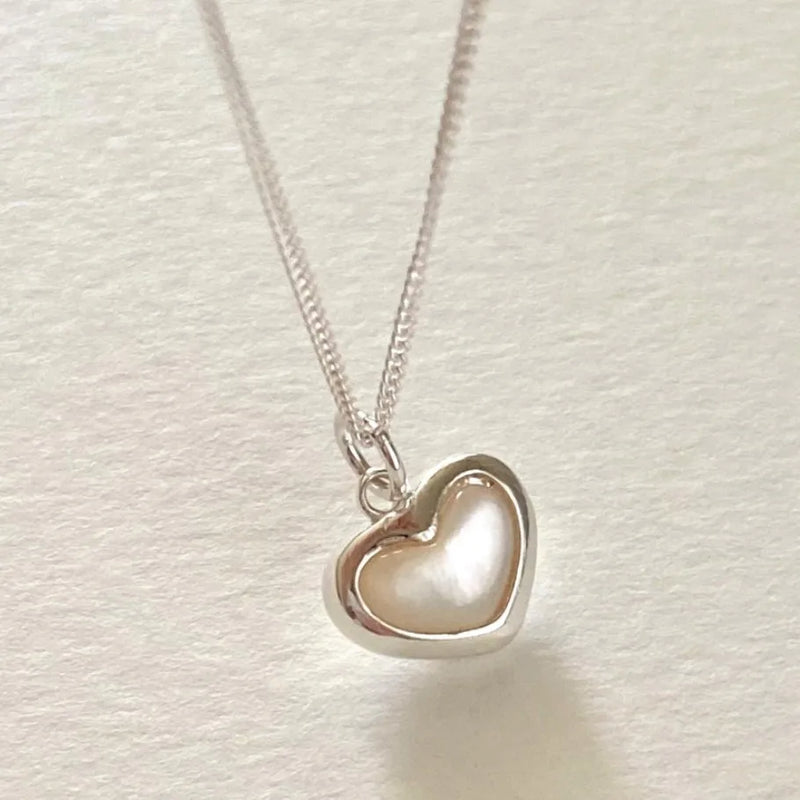 Romantic Love Heart Necklace Gift for Her 925 Sterling Silver Never Fade